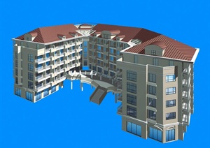 某栋酒店建筑设计Max模型