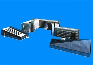 某商务区建筑设计Max模型