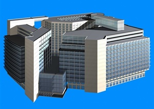 现代风格整体办公建筑设计3dmax模型