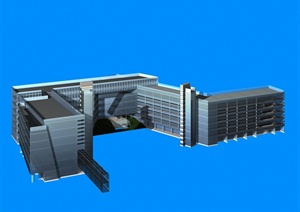 某办公区现代风格办公楼建筑设计3dmax模型