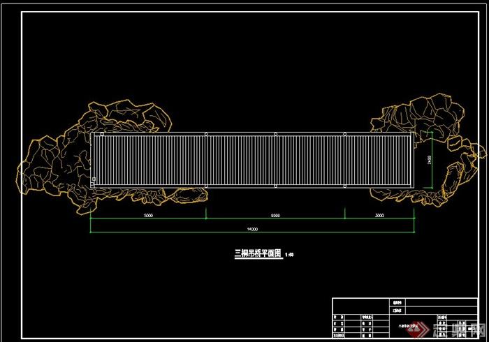 某吊桥设计CAD方案图(2)