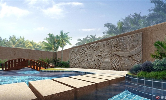 版纳某东南亚风格庭院景观设计方案