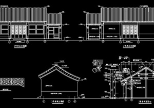 中式风格四合院整体建筑设计施工图纸