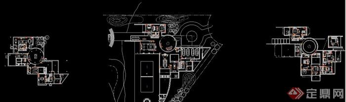 某现代别墅空间装修设计CAD图(5)