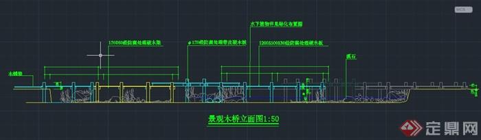 某景观木桥设计CAD施工图(1)