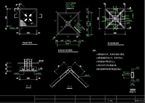 某亭子、桥、花架、廊架设计CAD详图