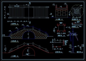 几个景观桥设计施工图和结构图