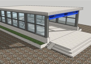 某地铁站出入口设计SU(草图大师)模型