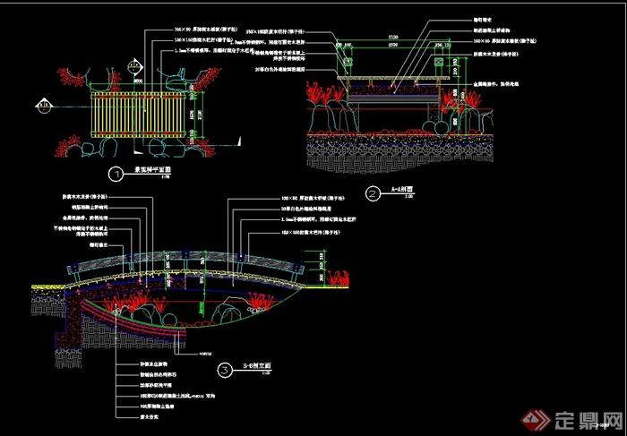 某景观桥设计CAD施工详图(1)