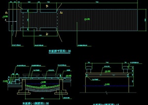 园林景观木板桥施工详图