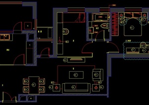 某单身公寓室内设计CAD施工图