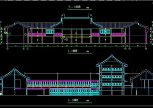 某古典中式四合院综合建筑设计CAD施工图
