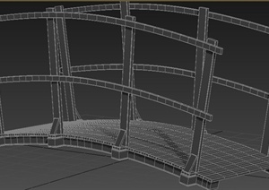 园林景观小园桥3dmax模型