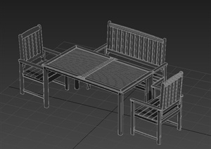 一套休息桌椅设计3DMAX模型