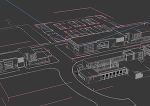 某软件园区办公建筑设计3dmax模型