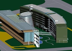 一栋办公楼建筑设计Max模型
