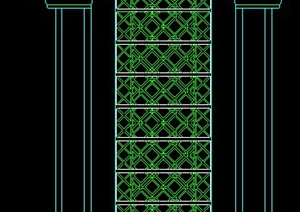 欧式风格长形窗户立面图