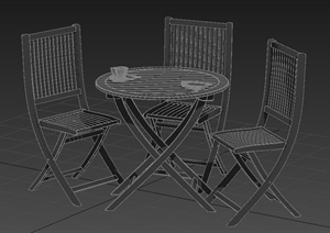 一套室外座椅设计3DMAX模型