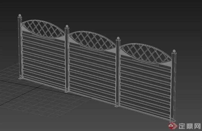 某围栏设计3DMAX模型(1)
