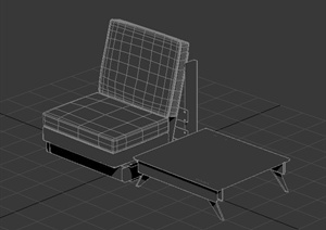 某靠椅和桌子设计3DMAX模型