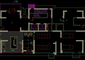 某现代住宅室内设计CAD施工图