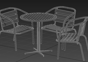 现代风格座椅茶几组合3dmax模型