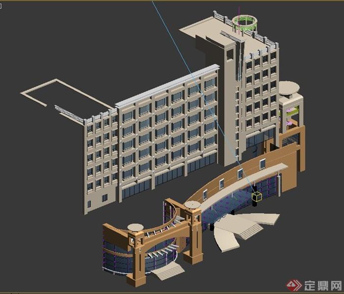 酒店建筑设计3DMAX模型