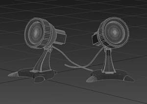 两个探照灯设计3DMAX模型