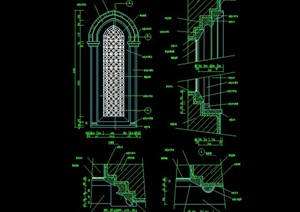 某欧式窗子设计CAD施工图