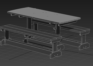 现代风格茶桌及坐凳3dmax模型