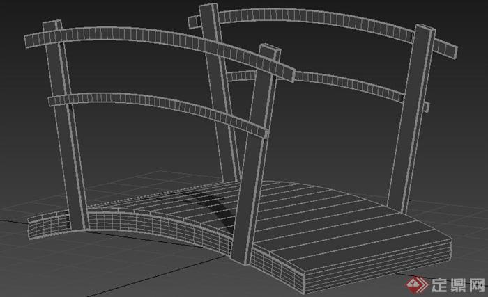 小型景观园桥3dmax模型(1)