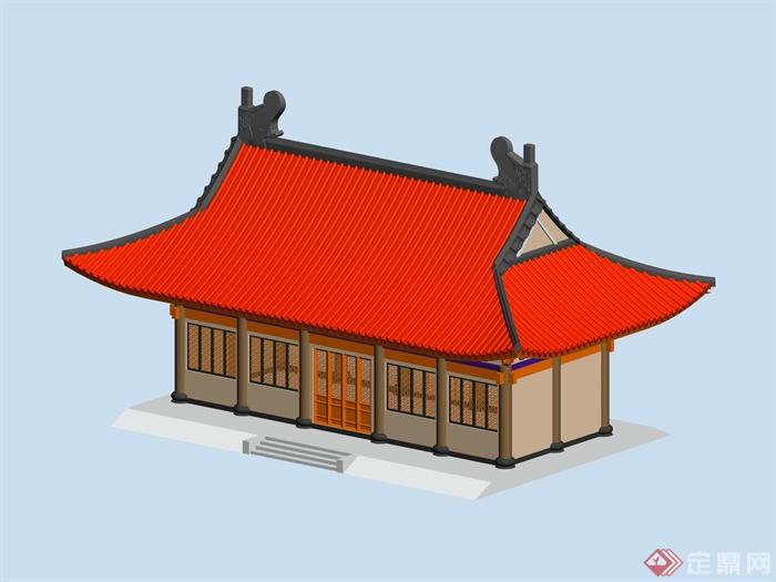 古典中式古建庙宇建筑设计3dmax模型