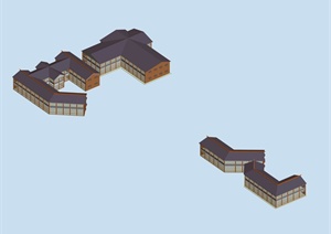 几栋中式商业楼建筑设计3DMAX模型