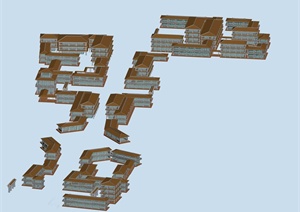 某现代中式建筑群设计3DMAX模型