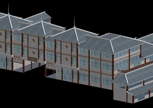 某古中式商业楼建筑设计3DMAX模型