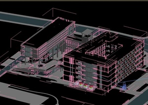 某栋商业楼建筑设计3DMax模型