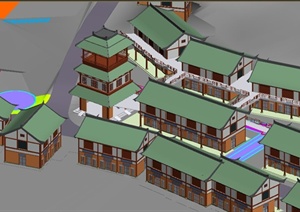 某古典商业街建筑设计3DMAX模型