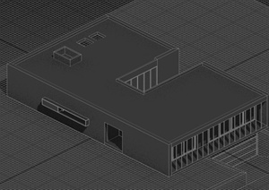 某单层住宅建筑设计3DMAX模型（带室内）