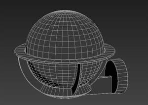 现代风格圆球状壁灯3dmax模型