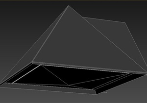 现代风格三棱锥壁灯3dmax模型