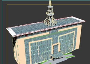 现代风格多层办公楼建筑3dmax模型