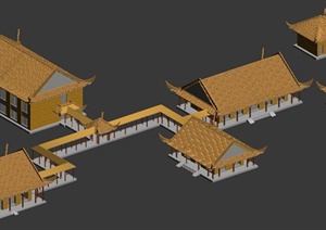 中式风格旅游区建筑设计3dmax模型