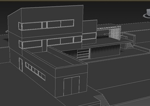 现代三层住宅建筑设计3dmax模型