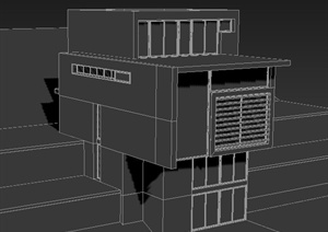 现代风格山地别墅建筑设计3dmax模型