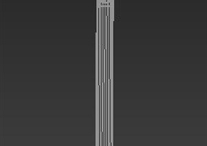 现代风格圆柱灯柱3dmax模型
