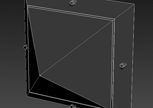 现代风格方形壁灯设计3dmax模型