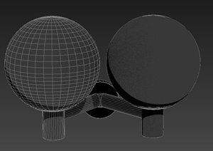 一个球形壁灯设计3DMAX模型