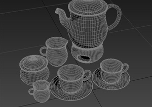 茶壶、杯子、罐子3dmax模型