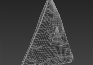 一个三角形靠垫设计MAX模型素材