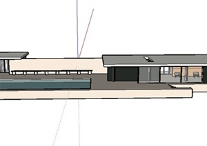 某欧式单层博物馆建筑设计SU(草图大师)模型